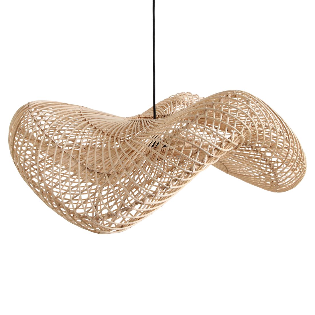 Lampada a sospensione Wave Natural Large Raw Materials