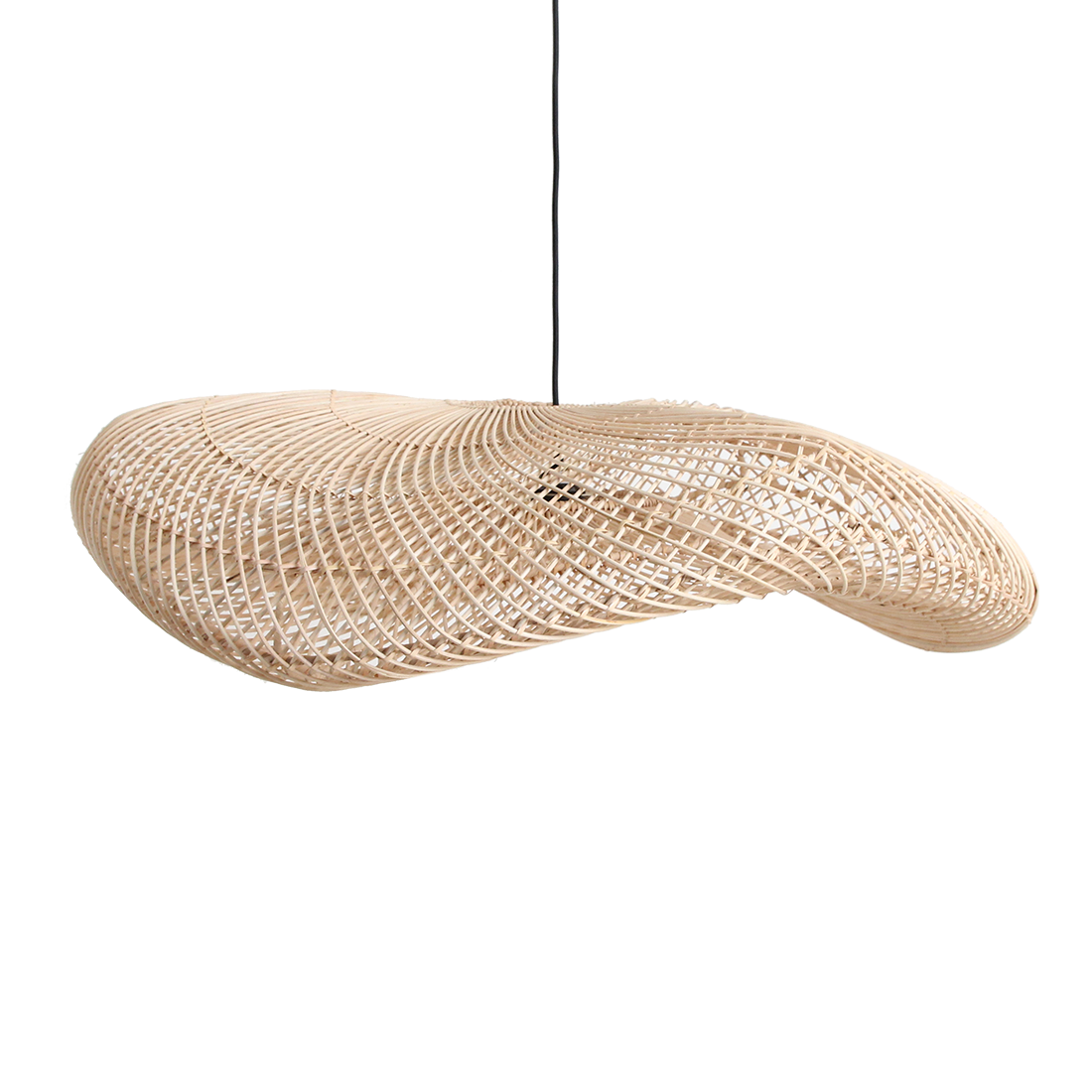 Lampada a sospensione Wave Natural XL Raw Materials