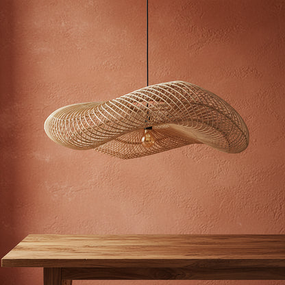 Lampada a sospensione Wave Natural XL Raw Materials