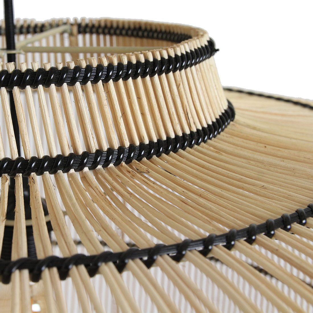 Lampada a sospensione Stella in rattan Raw Materials
