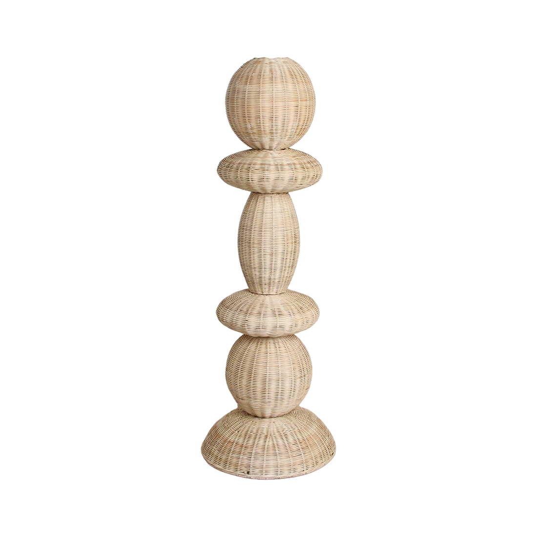 Lampada da terra Tao in rattan - 140 cm Raw Materials