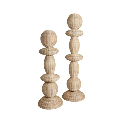 Lampada da terra Tao in rattan - 140 cm Raw Materials