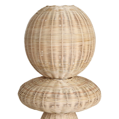 Lampada da terra Tao in rattan - 140 cm Raw Materials