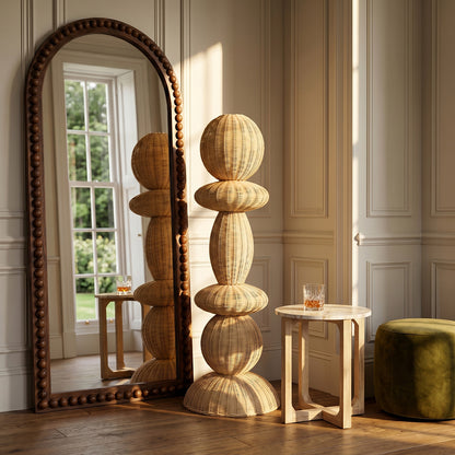 Lampada da terra Tao in rattan - 140 cm Raw Materials