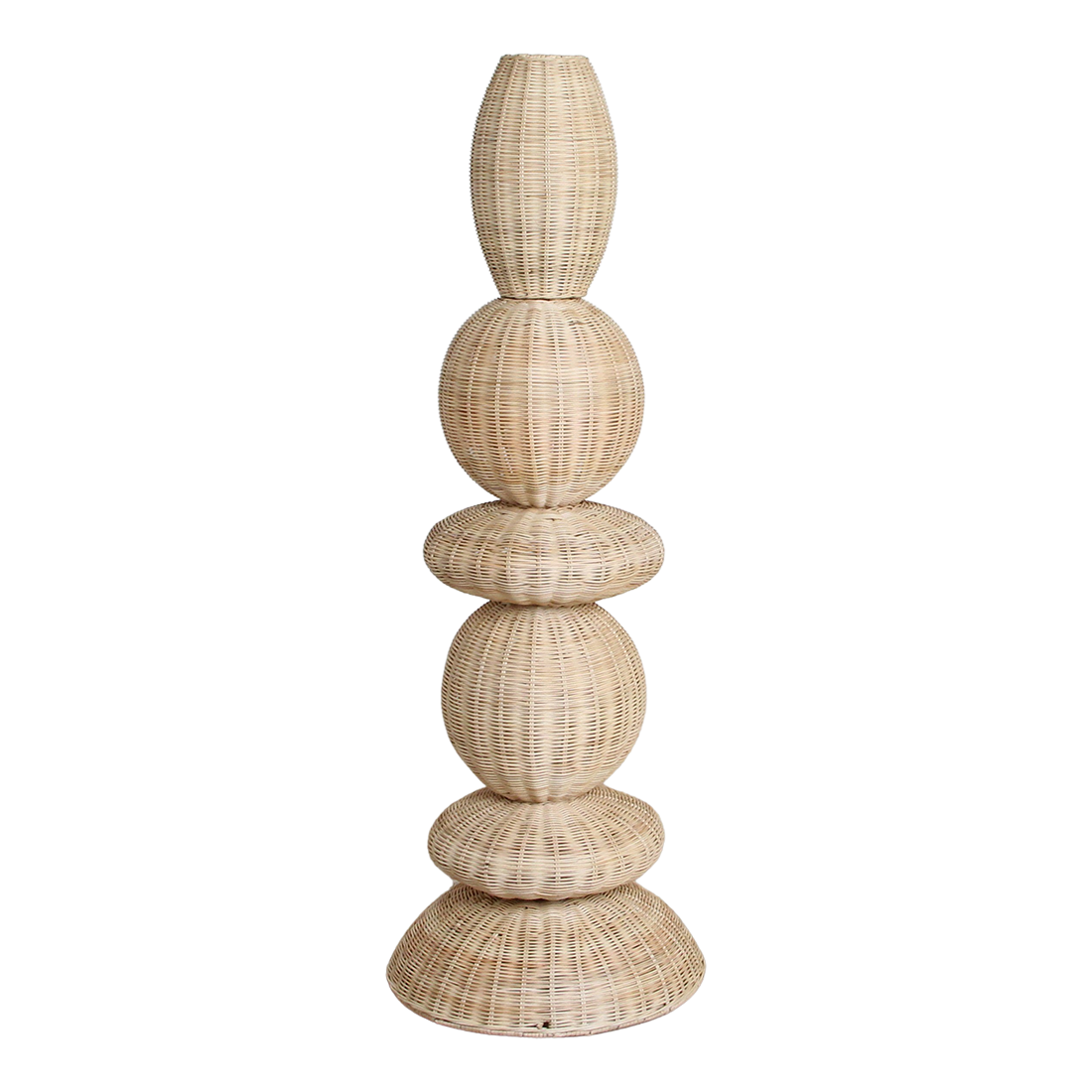 Lampada da terra Tao in rattan - 140 cm Raw Materials
