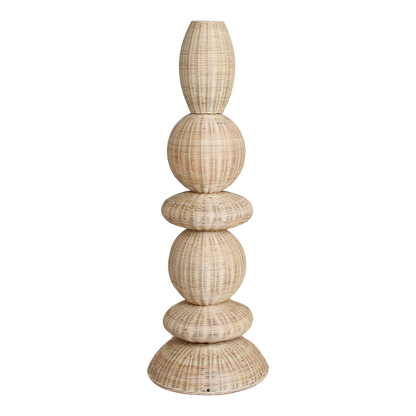 Lampada da terra Tao in rattan - 140 cm Raw Materials