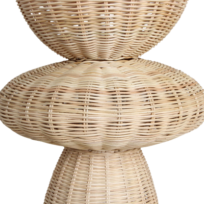 Lampada da terra Tao in rattan - 140 cm Raw Materials