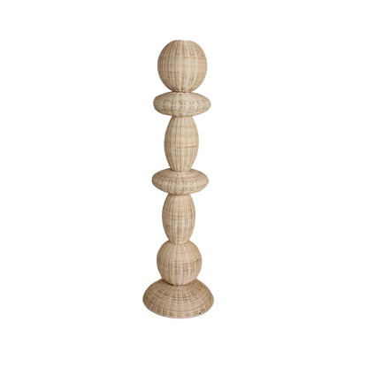 Lampada da terra Tao in rattan - 175 cm Raw Materials