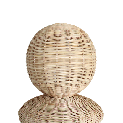 Lampada da terra Tao in rattan - 175 cm Raw Materials