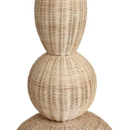 Lampada da terra Tao in rattan - 175 cm Raw Materials
