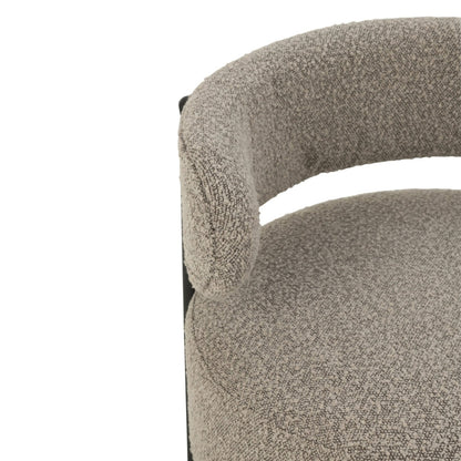 Poltrona København Boucle Multistrato/Poliestere Grigio/Nero J-Line