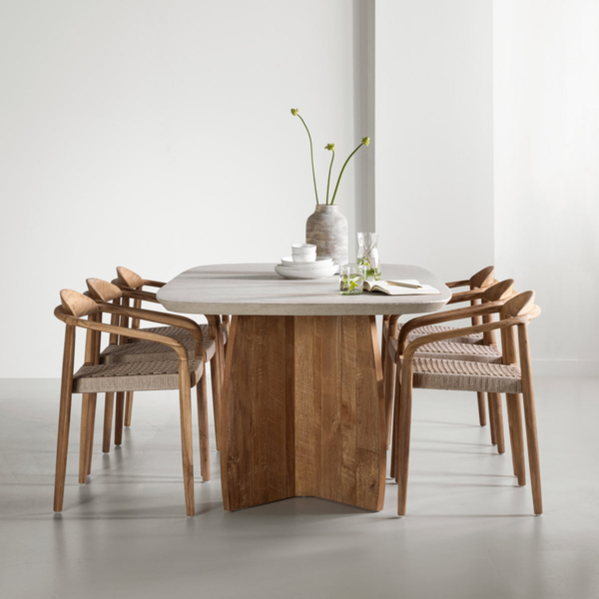 MUST Living Outdoor Sedia da pranzo Santiago in teak