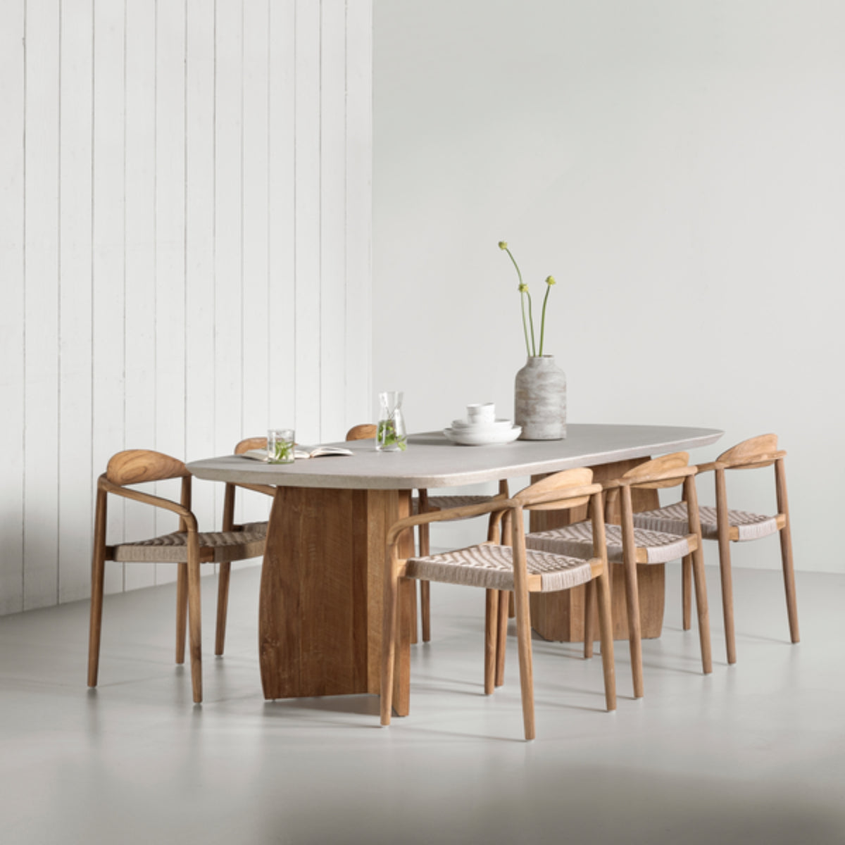 MUST Living Outdoor Sedia da pranzo Santiago in teak