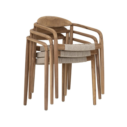 MUST Living Outdoor Sedia da pranzo Santiago in teak