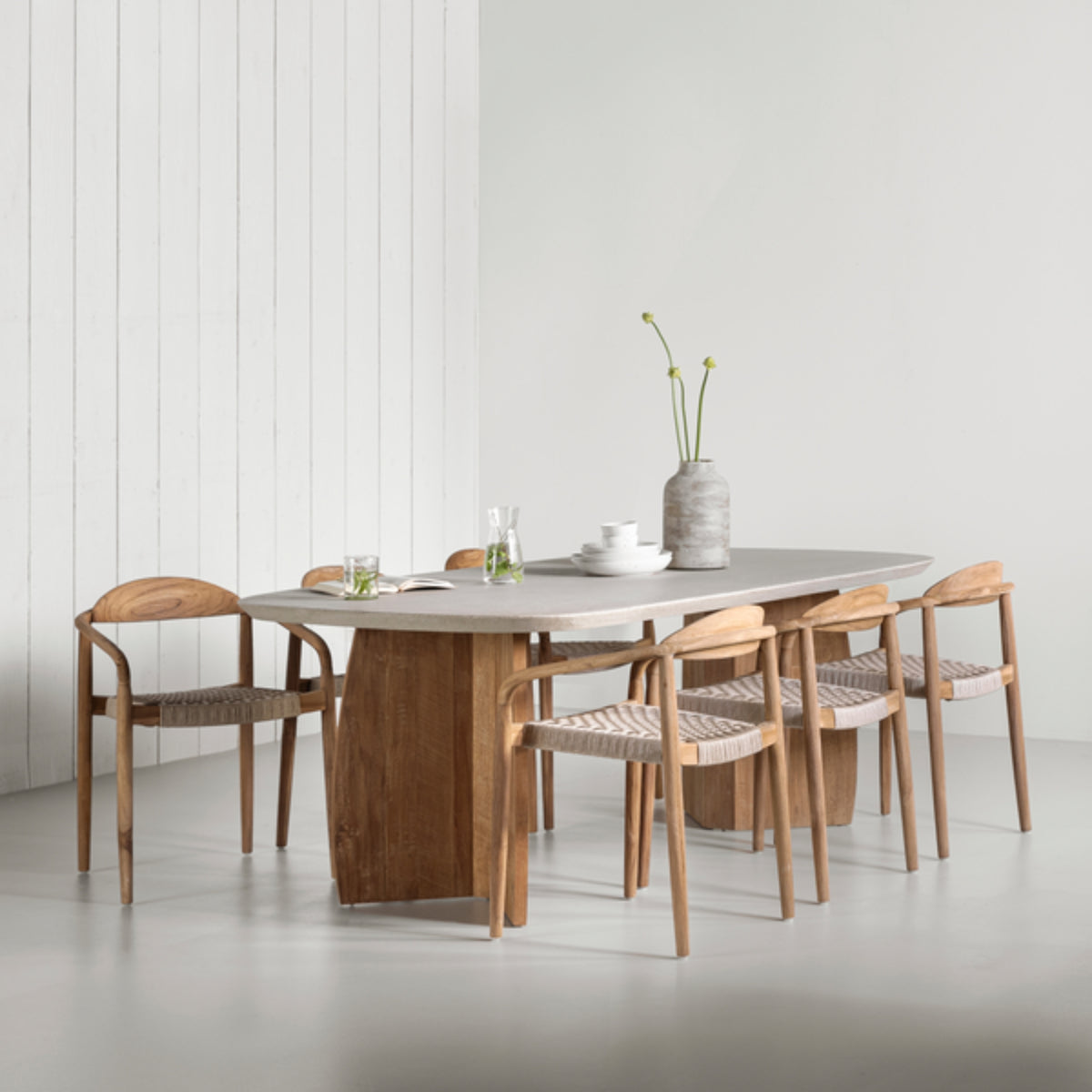 MUST Living Outdoor Sedia da pranzo Santiago in teak