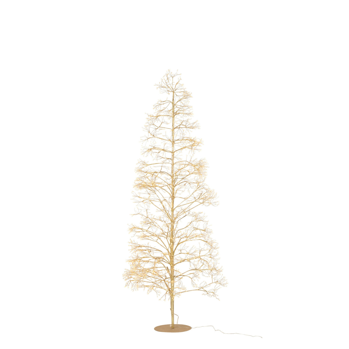 Albero di Natale 2700 LED Metallo Color Oro Medio H210cm J-Line