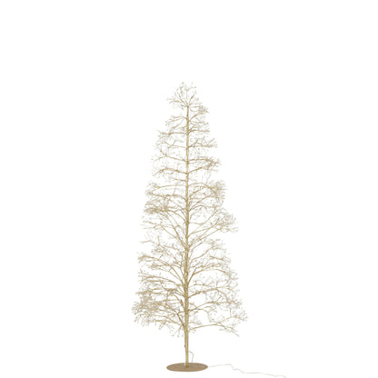 Albero di Natale 2700 LED Metallo Color Oro Medio H210cm J-Line