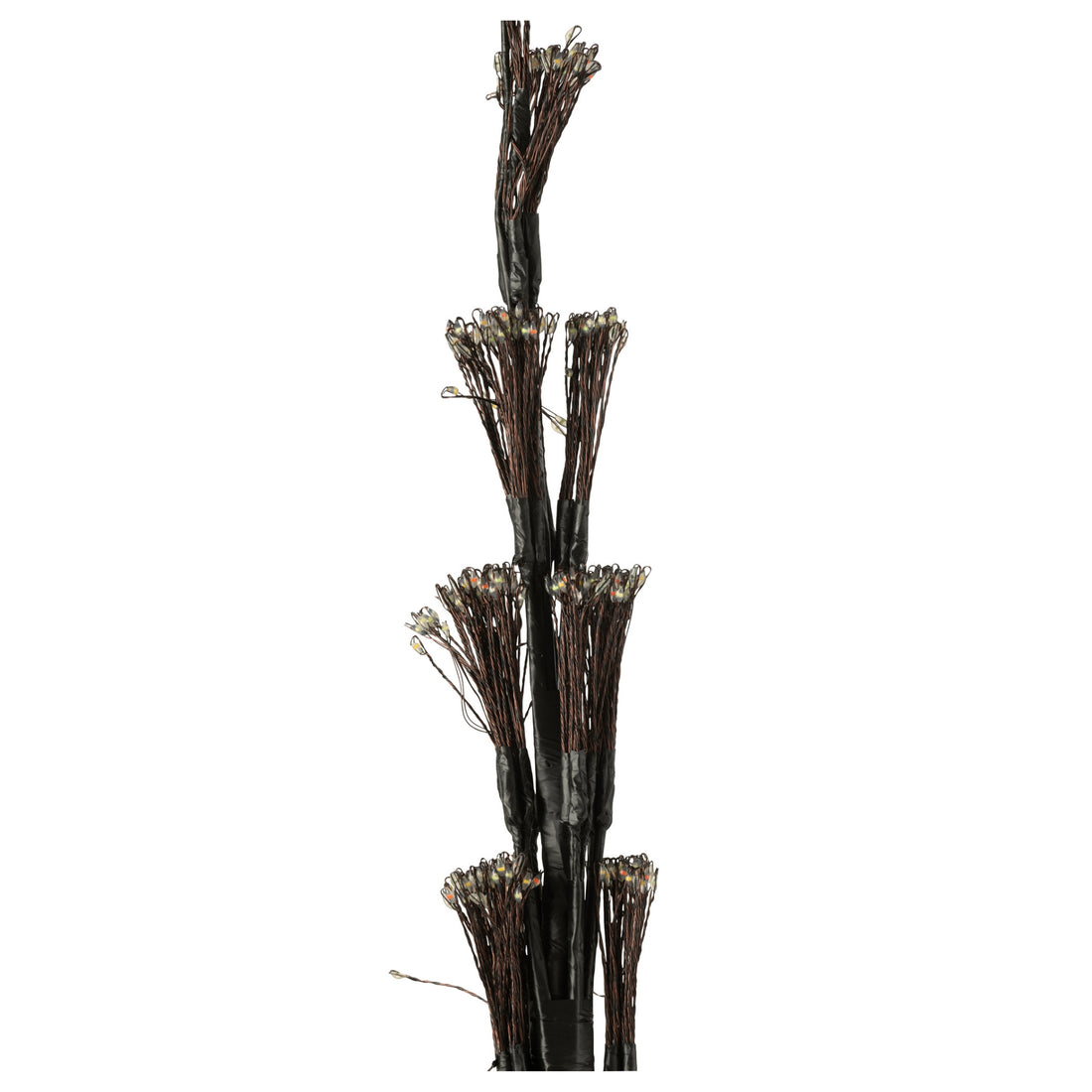 Albero di Natale Luci LED Multicolore Ferro Nero Extra Large H240cm J-Line