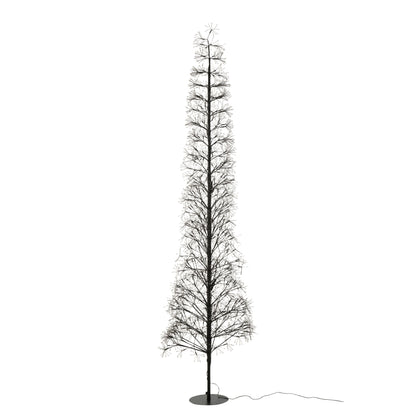 Albero di Natale Luci LED Multicolore Ferro Nero Extra Large H240cm J-Line