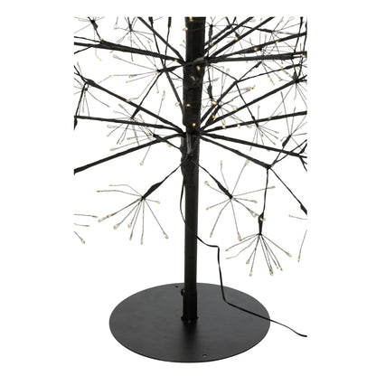 Albero di Natale Luci LED Multicolore Ferro Nero Extra Large H240cm J-Line