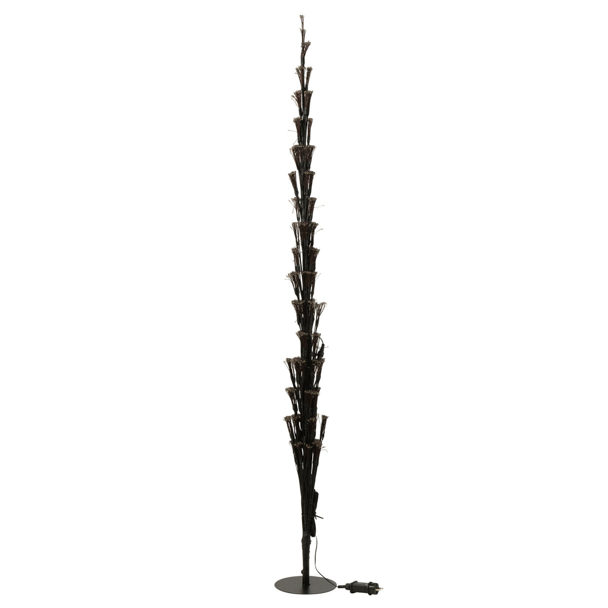 Albero di Natale Luci LED Multicolore Ferro Nero Extra Large H240cm J-Line