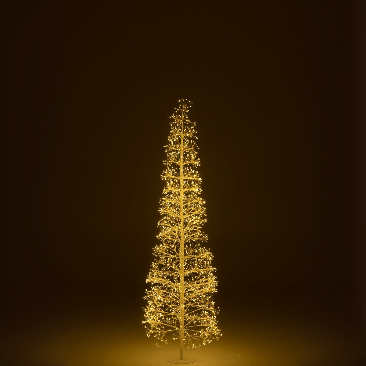 Albero di Natale con Luci LED Bianco Caldo Metallo Bianco Large H180cm J-Line