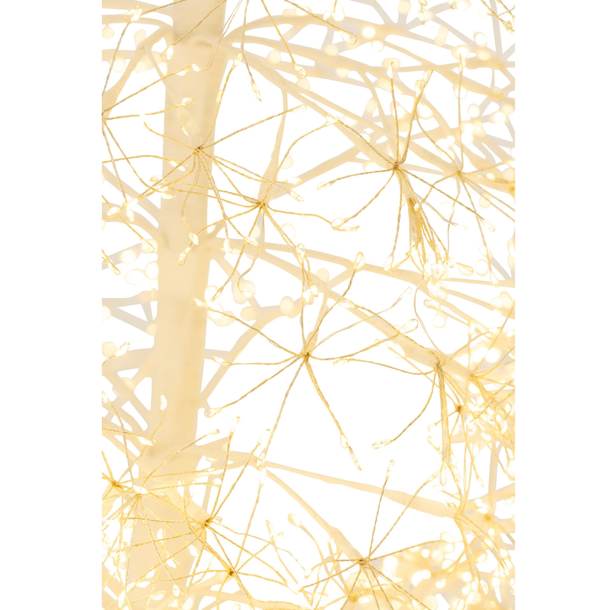Albero di Natale con Luci LED Bianco Caldo Metallo Bianco Large H180cm J-Line