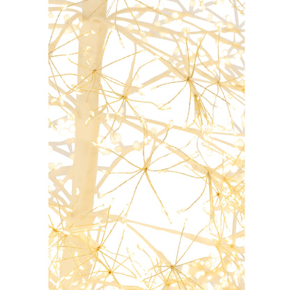 Albero di Natale con Luci LED Bianco Caldo Metallo Bianco Large H180cm J-Line