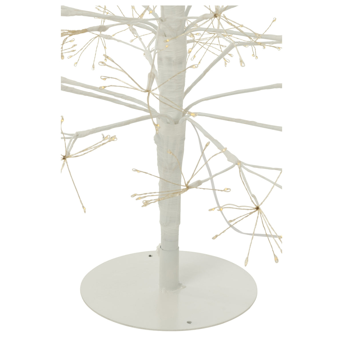 Albero di Natale con Luci LED Bianco Caldo Metallo Bianco Large H180cm J-Line