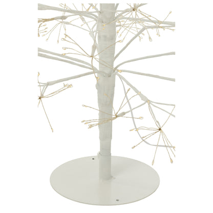 Albero di Natale con Luci LED Bianco Caldo Metallo Bianco Large H180cm J-Line