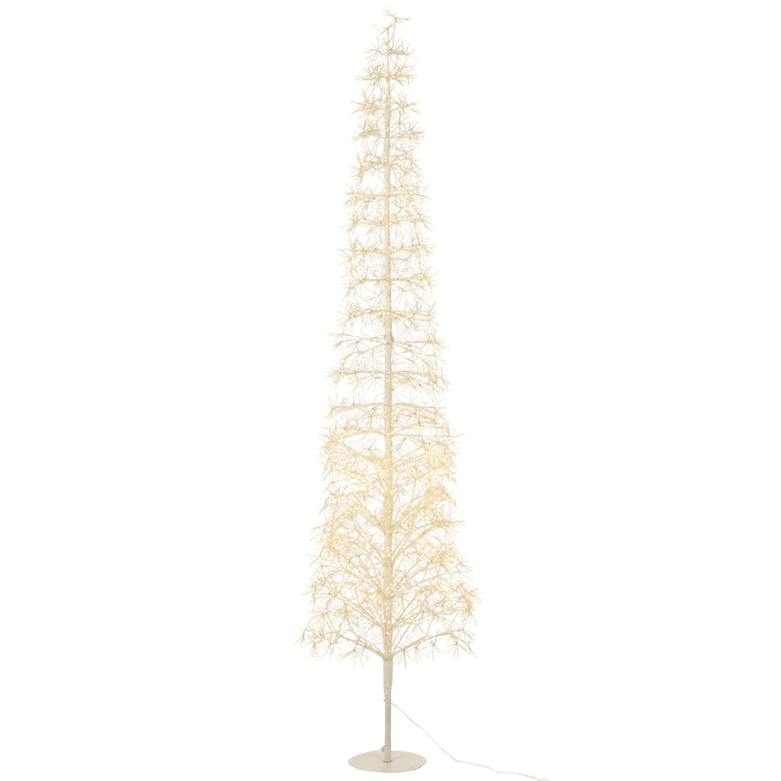 Albero di Natale con Luci a LED Bianco Caldo Ferro Bianco Extra Large H240cm J-Line
