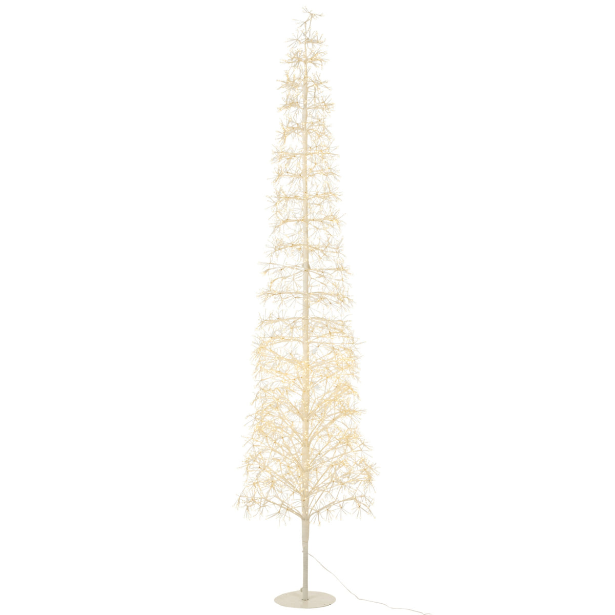 Albero di Natale con Luci a LED Bianco Caldo Ferro Bianco Extra Large H240cm J-Line