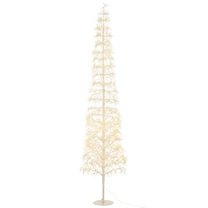 Albero di Natale con Luci a LED Bianco Caldo Ferro Bianco Extra Large H240cm J-Line