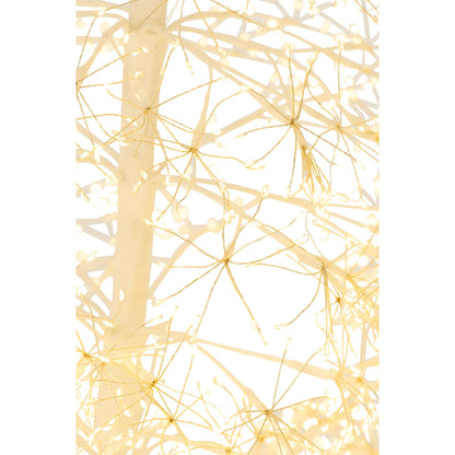 Albero di Natale con Luci a LED Bianco Caldo Ferro Bianco Extra Large H240cm J-Line