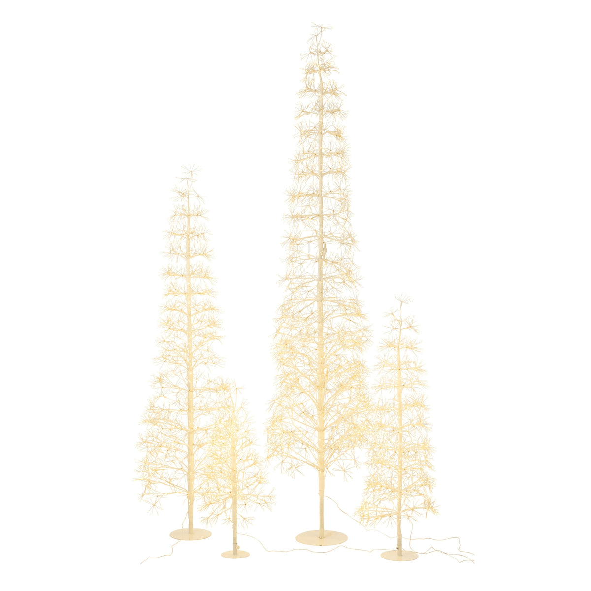 Albero di Natale con Luci a LED Bianco Caldo Ferro Bianco Extra Large H240cm J-Line