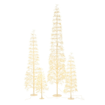 Albero di Natale con Luci a LED Bianco Caldo Ferro Bianco Extra Large H240cm J-Line