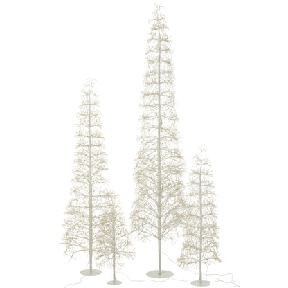 Albero di Natale con Luci a LED Bianco Caldo Ferro Bianco Extra Large H240cm J-Line