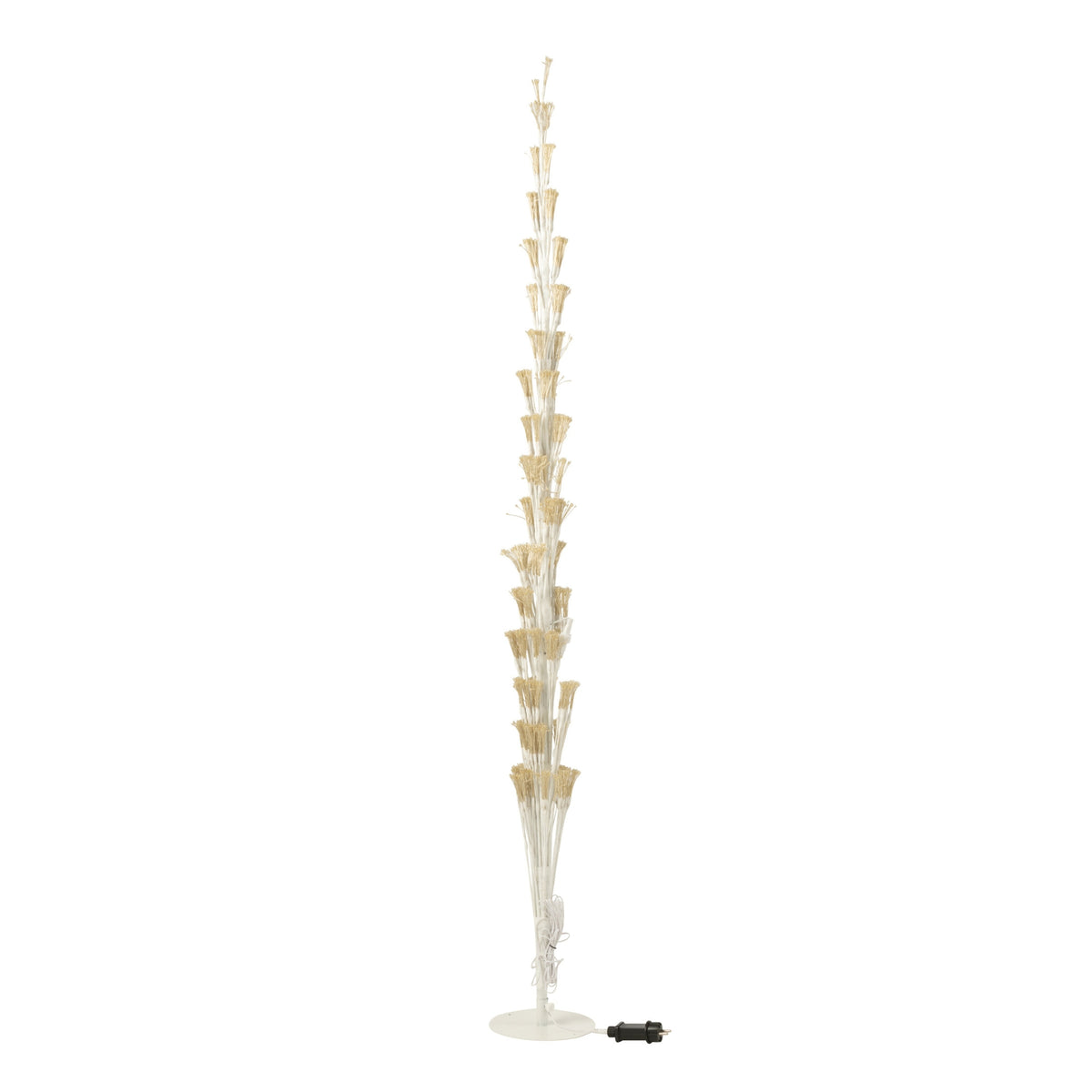 Albero di Natale con Luci a LED Bianco Caldo Ferro Bianco Extra Large H240cm J-Line