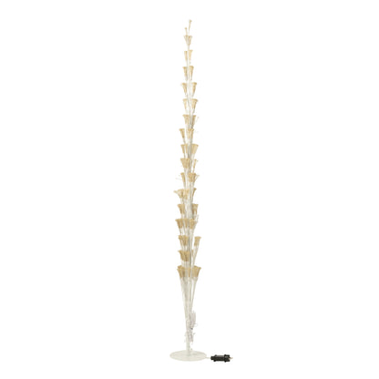 Albero di Natale con Luci a LED Bianco Caldo Ferro Bianco Extra Large H240cm J-Line