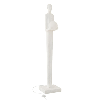 Staanlamp Persoon Polyresin Wit J-Line