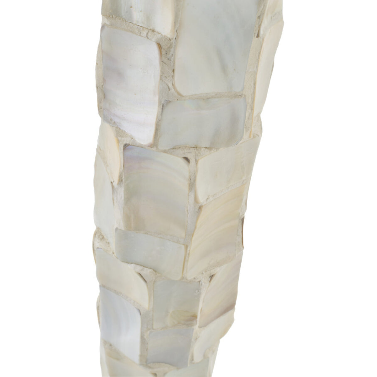 Lampada da terra Effetto perla Conchiglia Bianco sporco/Beige chiaro J-Line