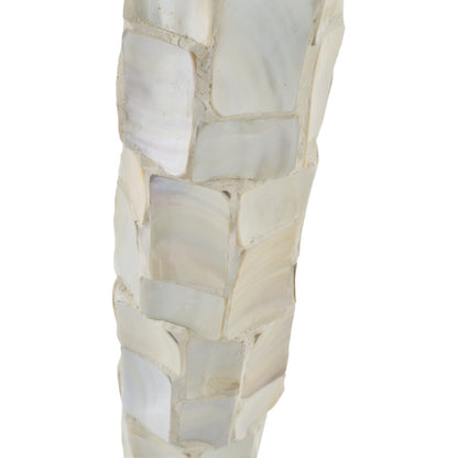 Lampada da terra Effetto perla Conchiglia Bianco sporco/Beige chiaro J-Line
