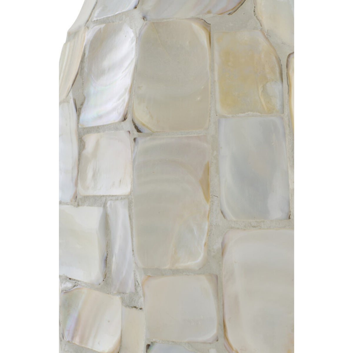 Lampada da terra Effetto perla Conchiglia Bianco sporco/Beige chiaro J-Line