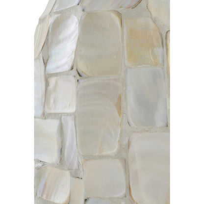 Lampada da terra Effetto perla Conchiglia Bianco sporco/Beige chiaro J-Line