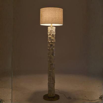 Lampada da terra Effetto perla Conchiglia Bianco sporco/Beige chiaro J-Line