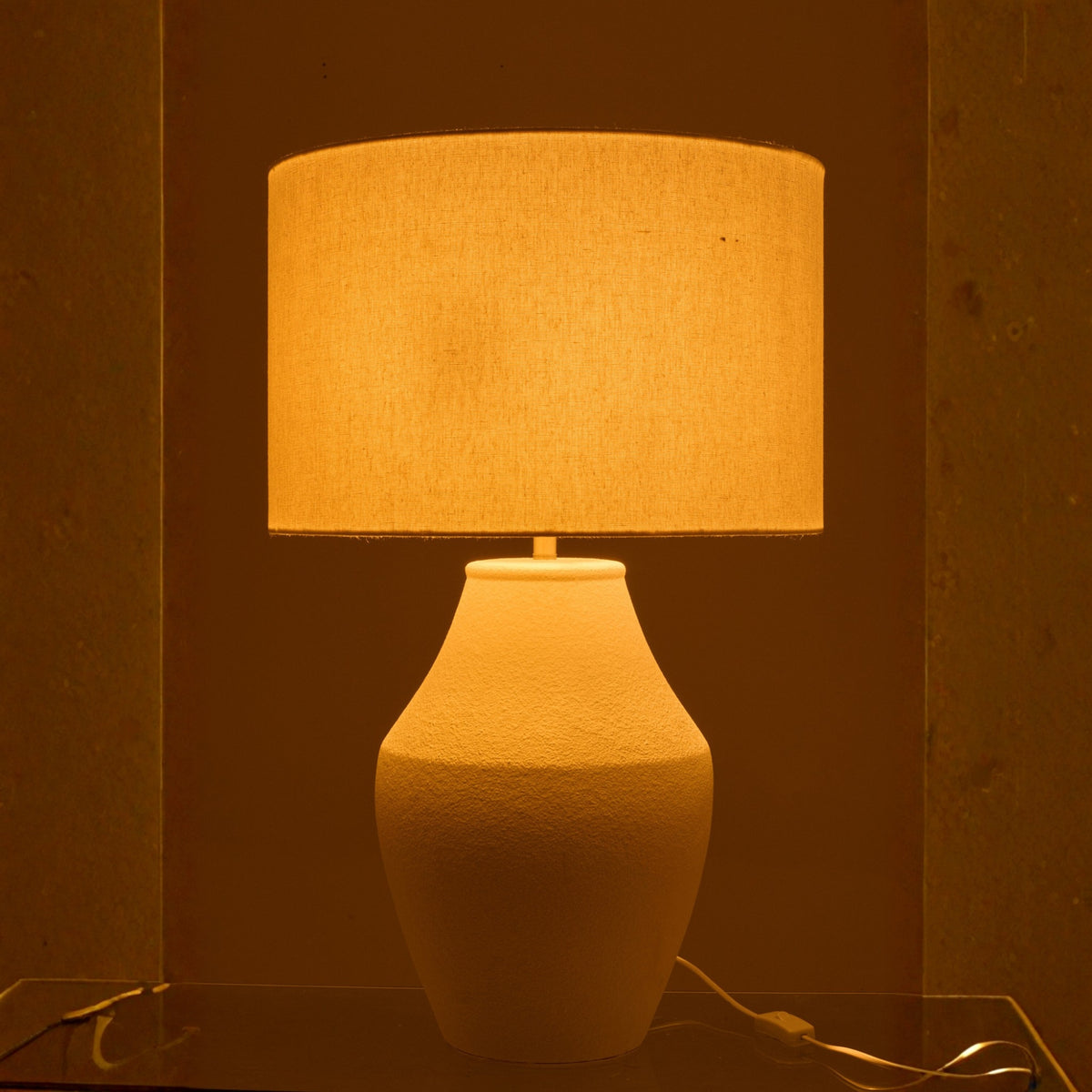 Lampada da tavolo Henri Ceramica Bianca J-Line