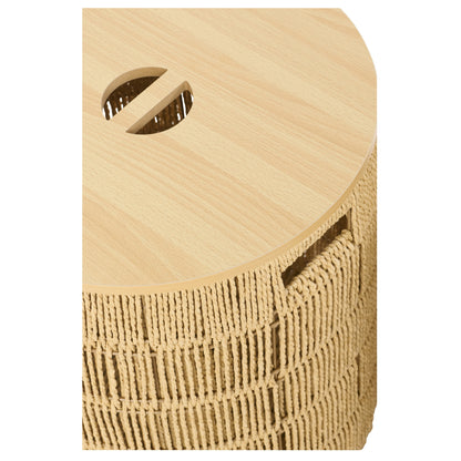 Set di 2 cesti rotondi in carta naturale con coperchio J-Line