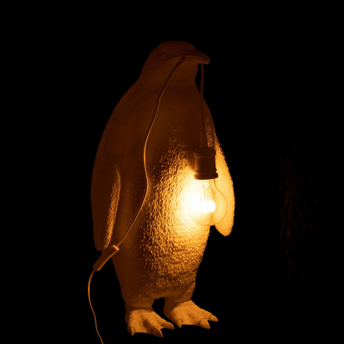 Lampada da tavolo Pinguino Resina Bianca Large J-Line