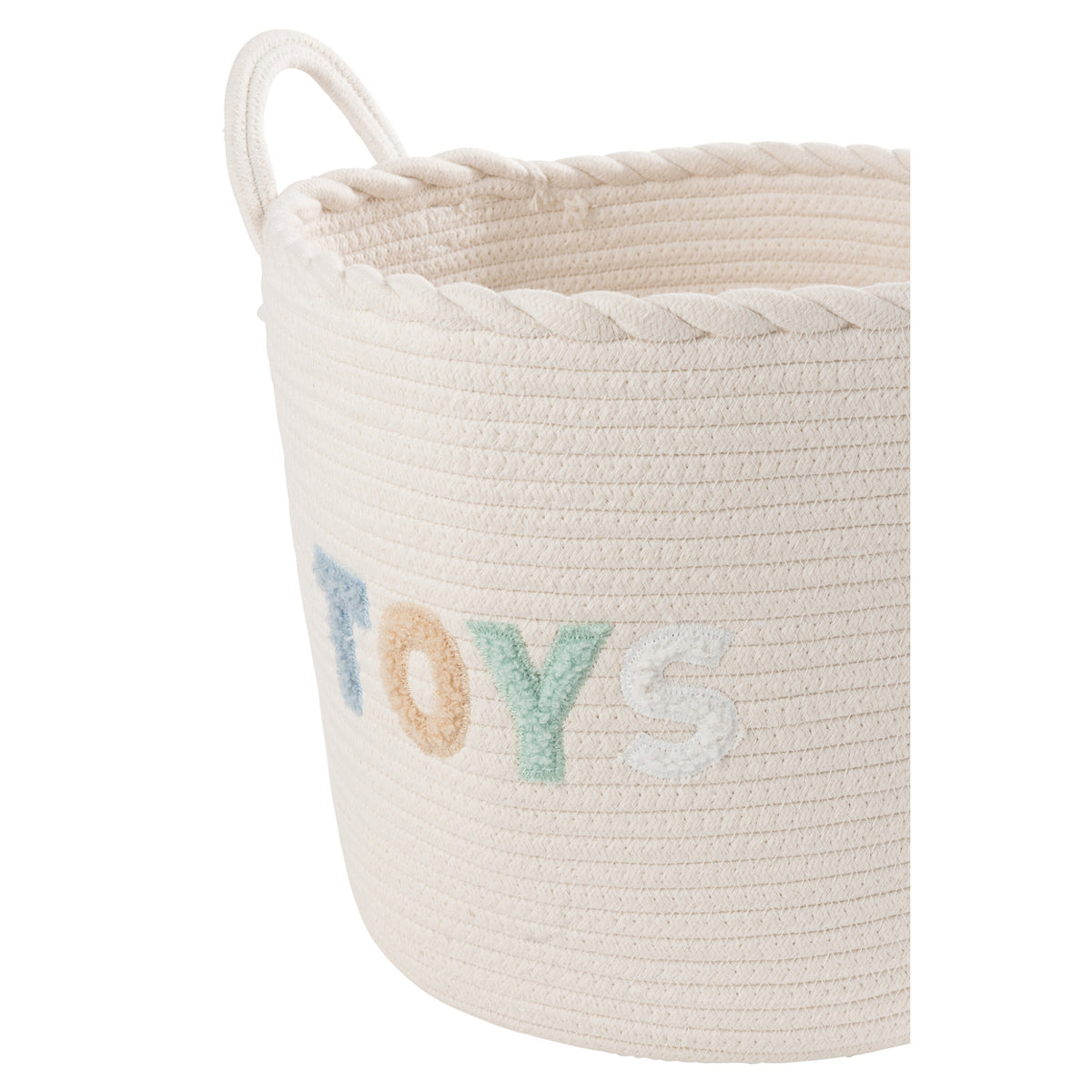 Set di 3 cestini per bambini in cotone bianco/azzurro chiaro J-Line