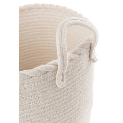 Set di 3 cestini per bambini in cotone bianco/azzurro chiaro J-Line